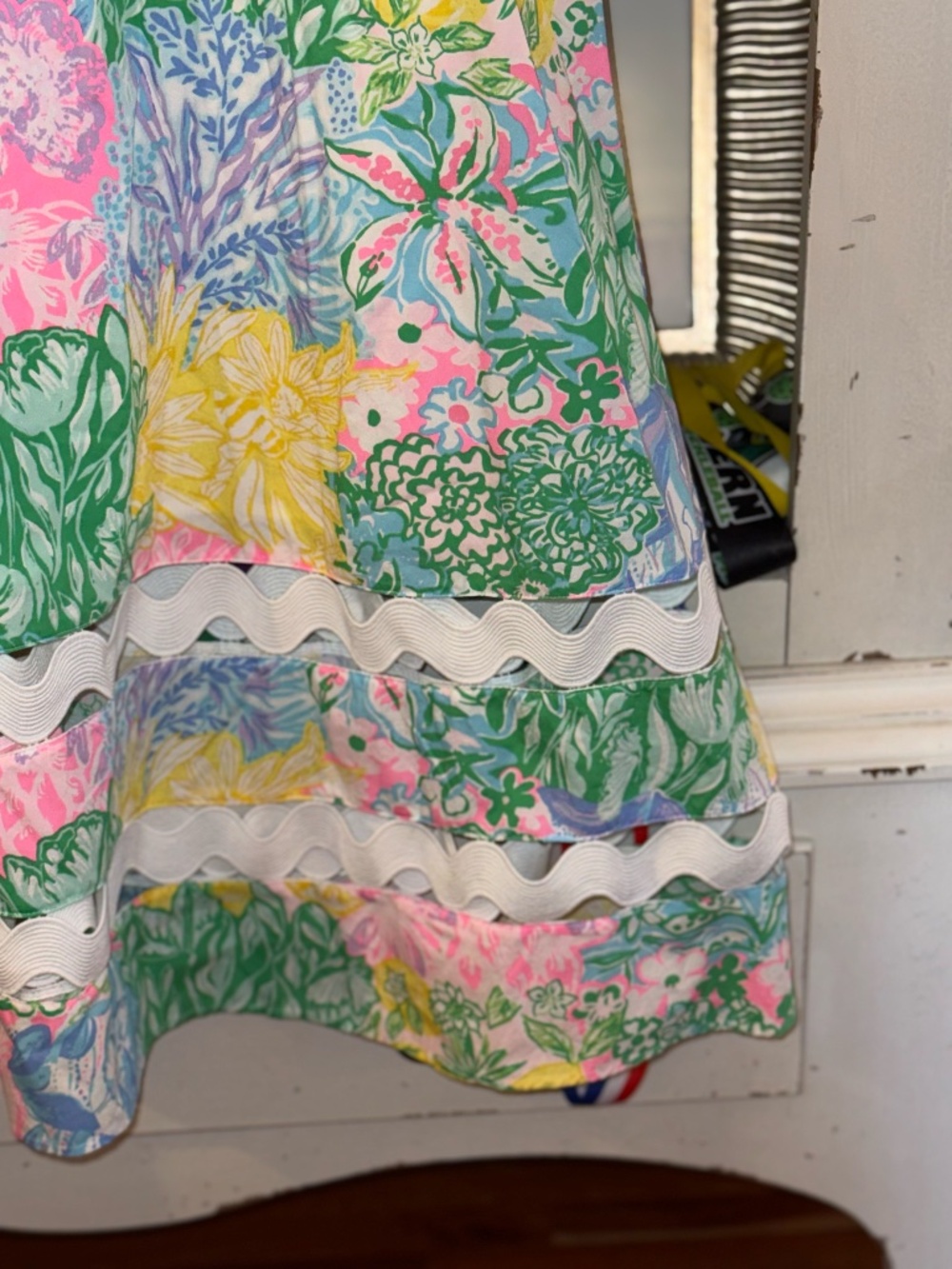 Lilly Pulitzer sz 12 Haliey midi dress multi bright delight patch nwt - Picture 6 of 7